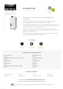 Dentalpro 400 dental fume extractor system