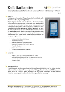 Knife uv radiometer