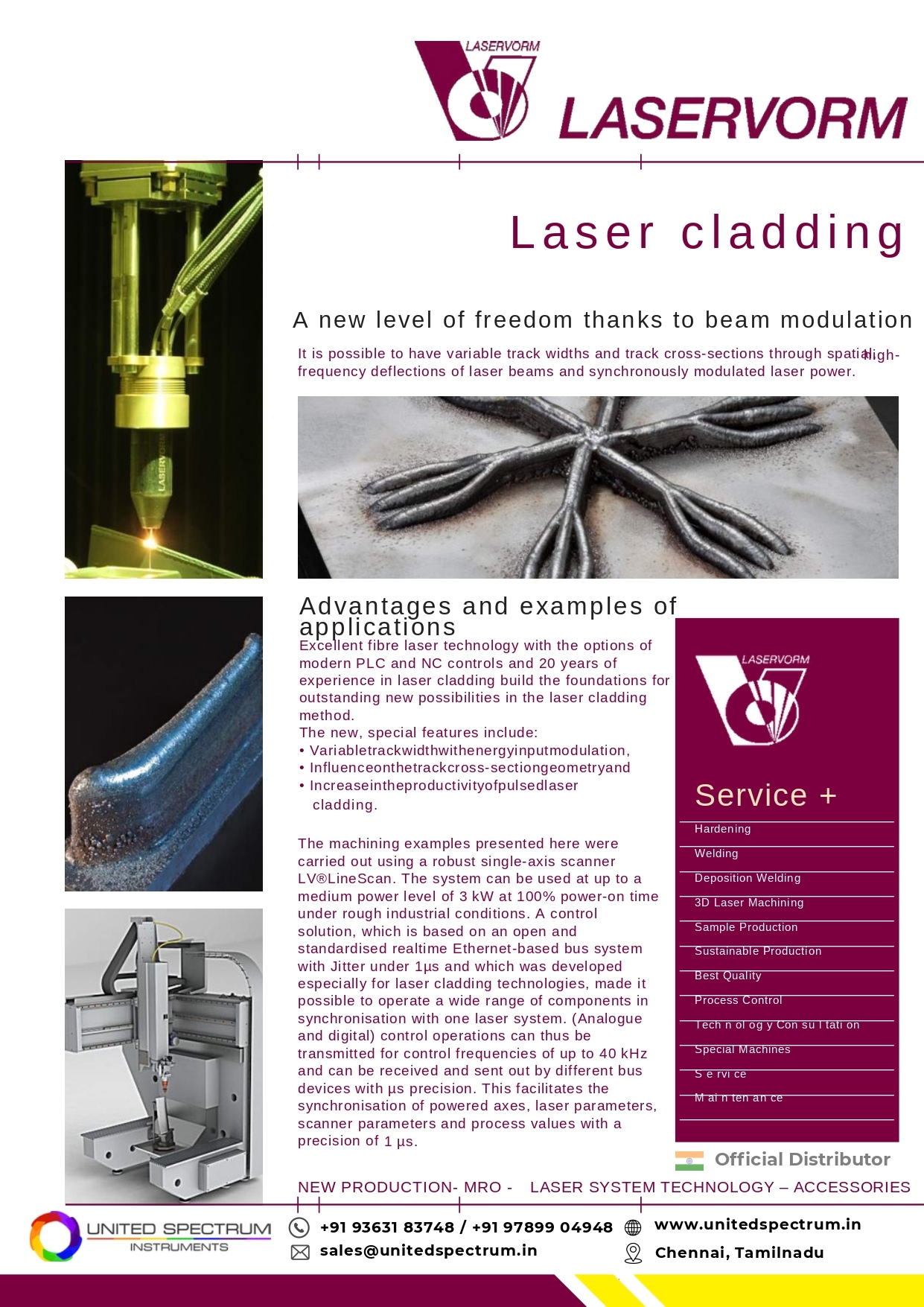 Lazor Cladding Laser Cladding System – unitedspectrum.in