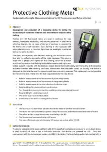 Meter uv fluorescence and retroreflection