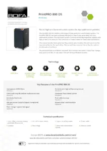 Printpro 800 ds print fume extractor system