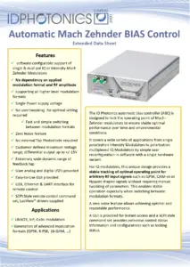Automatic bias control for mach zehnder modulators