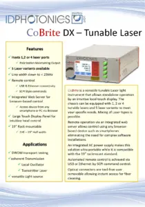 Cobrite dx tunable laser system