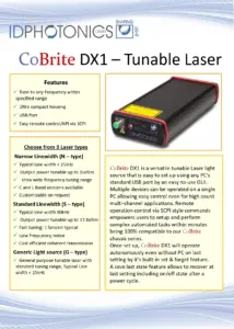Cobrite dx1 tunable laser system