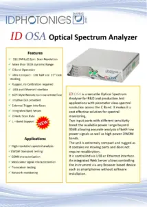 Id osa optical spectrum analyser