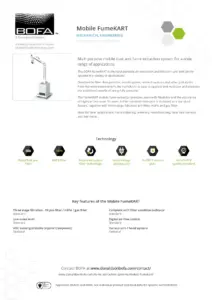 Mobile fumekart dust extraction system
