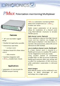 Pmux polarisation maintaining multiplexer