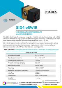 Sid4 e swir wavefront sensor