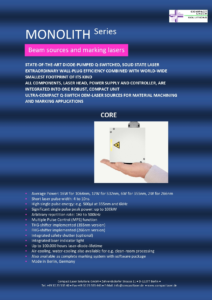 Ultra compact q switch laser marking source
